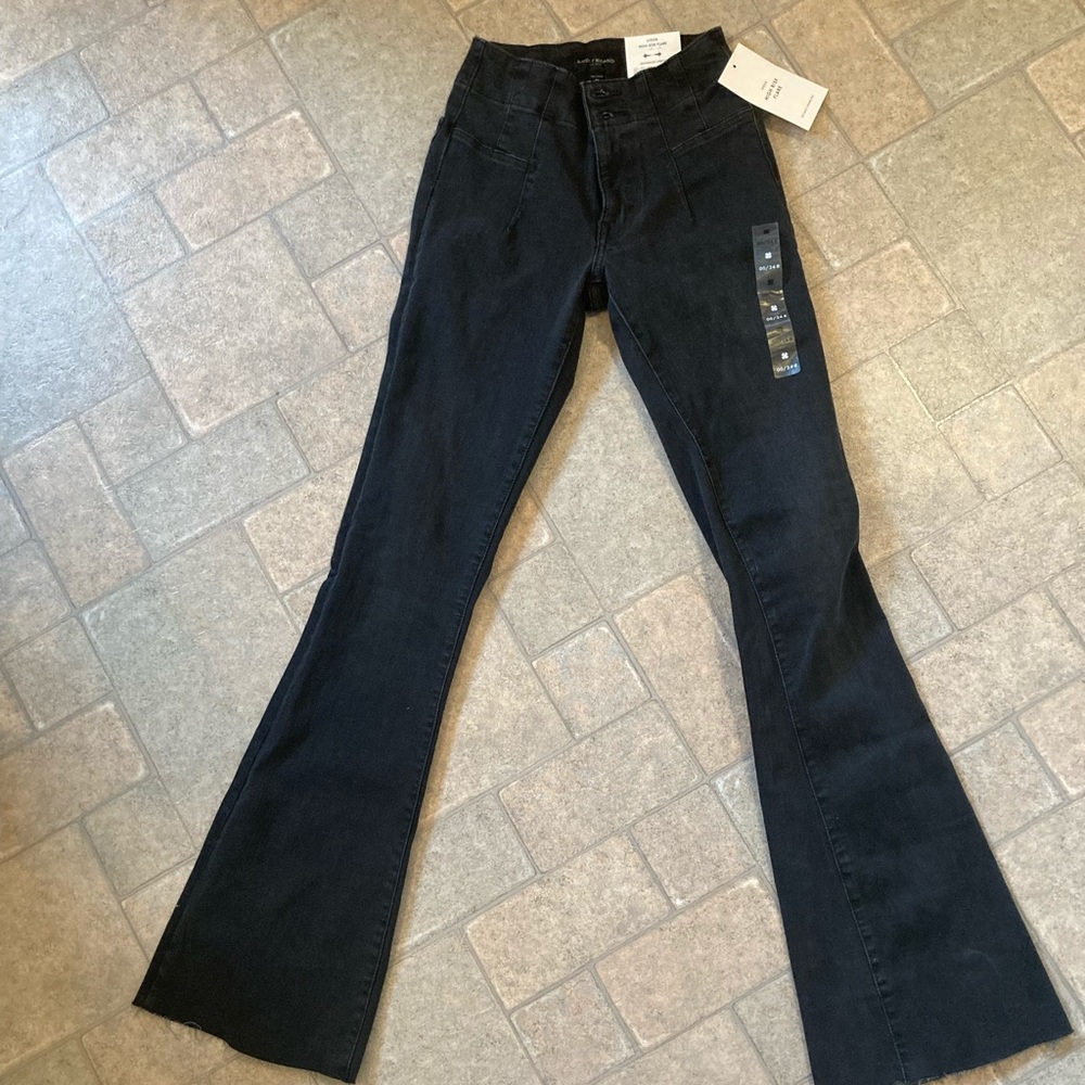 Lucky Brand Stevie high rise flare size 00/24R